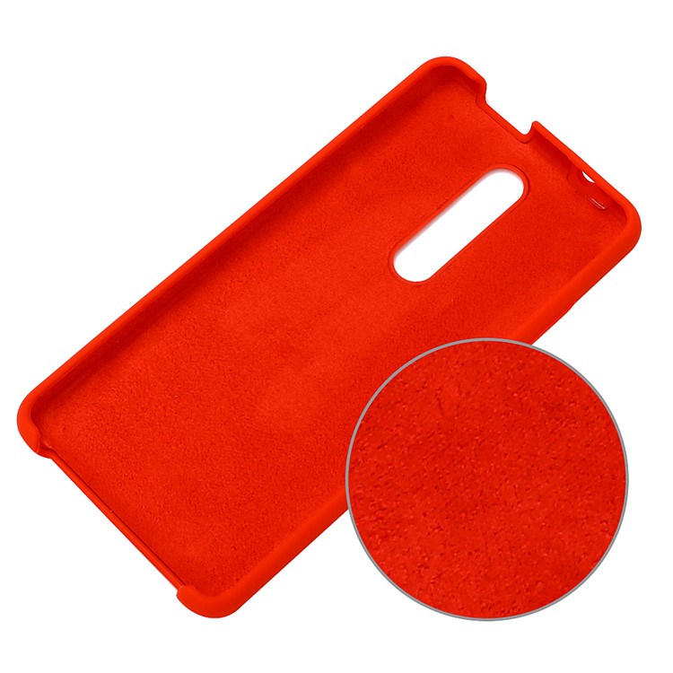 Soft Liquid Silicone Cell Phone Case for Xiaomi Redmi K20 / K20 Pro / Mi 9T / Mi 9T Pro - Red-3