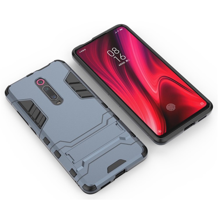 Plastic+TPU Hybrid Phone Shell with Kickstand for Xiaomi Redmi K20 / K20 Pro / Mi 9T / Mi 9T Pro - Dark Blue-3