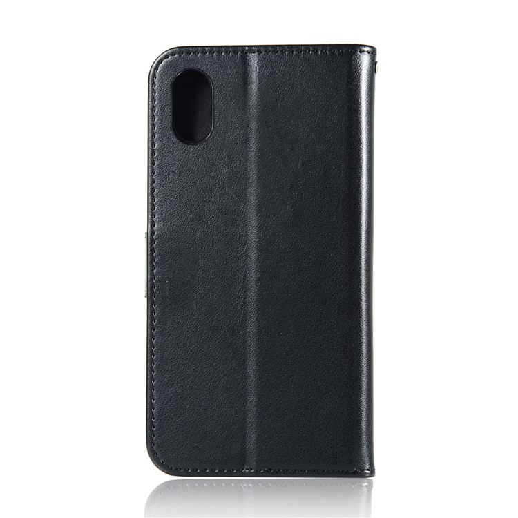 Imprint Dream Catcher Owl Leather Wallet Shell Cover for Xiaomi Redmi 7A - Black-3