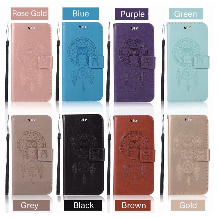 Imprint Dream Catcher Owl Leather Wallet Phone Cover for Xiaomi Redmi K20 / Redmi K20 Pro / Mi 9T / Mi 9T Pro - Rose Gold-11