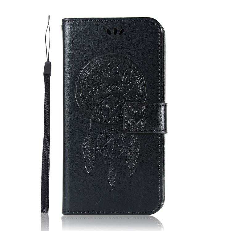 Imprint Dream Catcher Owl Leather Wallet Phone Cover for Xiaomi Redmi K20 / Redmi K20 Pro / Mi 9T / Mi 9T Pro - Black-3