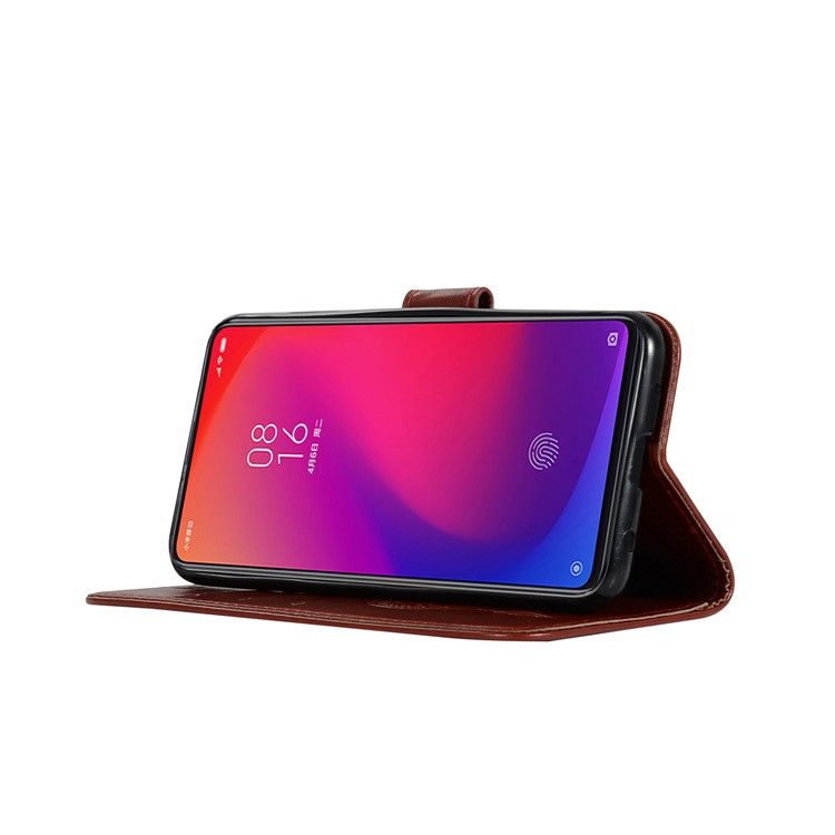 Imprint Dream Catcher Owl Leather Wallet Phone Cover for Xiaomi Redmi K20 / Redmi K20 Pro / Mi 9T / Mi 9T Pro - Brown-9