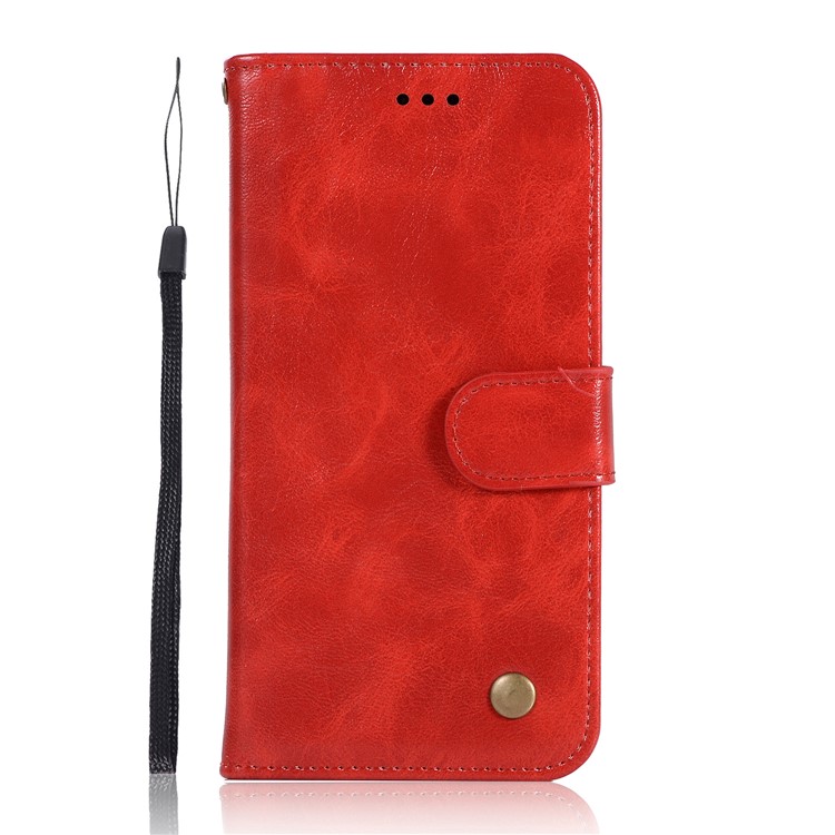 Premium Vintage Leather Wallet Covering Case for Xiaomi Redmi K20 / Redmi K20 Pro / Mi 9T / Mi 9T Pro - Red-3