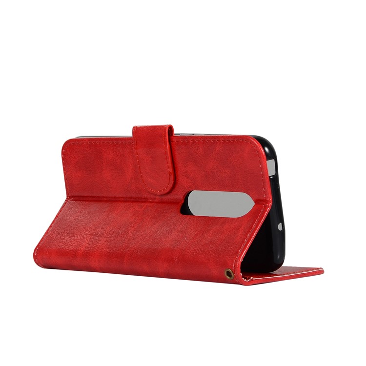 Premium Vintage Leather Wallet Covering Case for Xiaomi Redmi K20 / Redmi K20 Pro / Mi 9T / Mi 9T Pro - Red-5