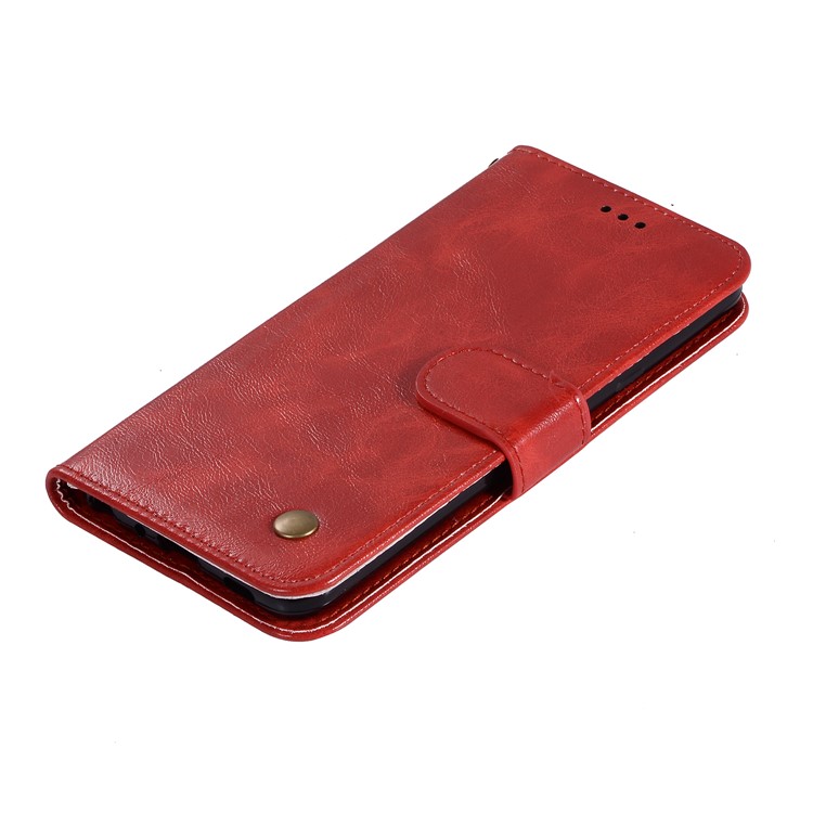 Premium Vintage Leather Wallet Covering Case for Xiaomi Redmi K20 / Redmi K20 Pro / Mi 9T / Mi 9T Pro - Red-6