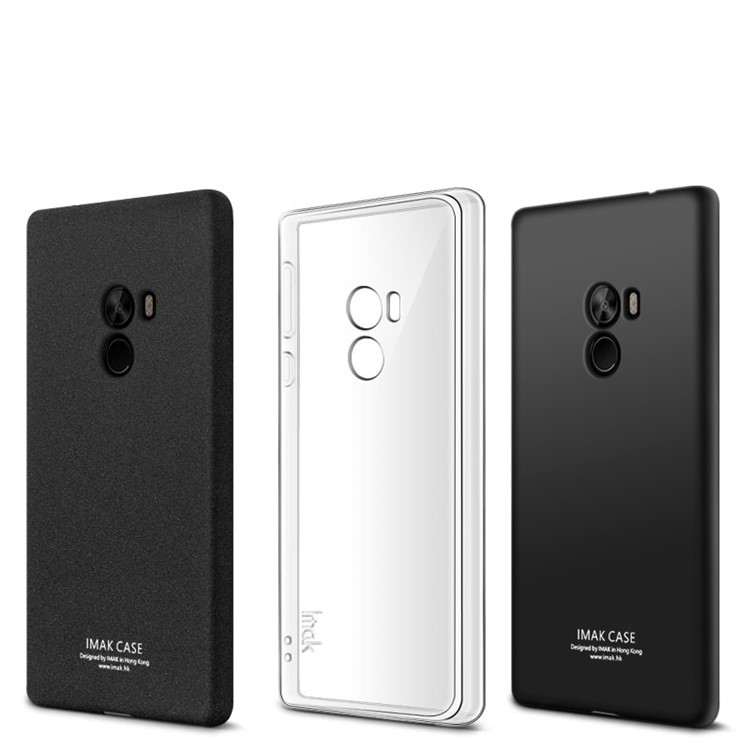 IMAK Skin Feel TPU Soft Phone Case + Screen Protector for Xiaomi Mi Mix - Metal Black-5