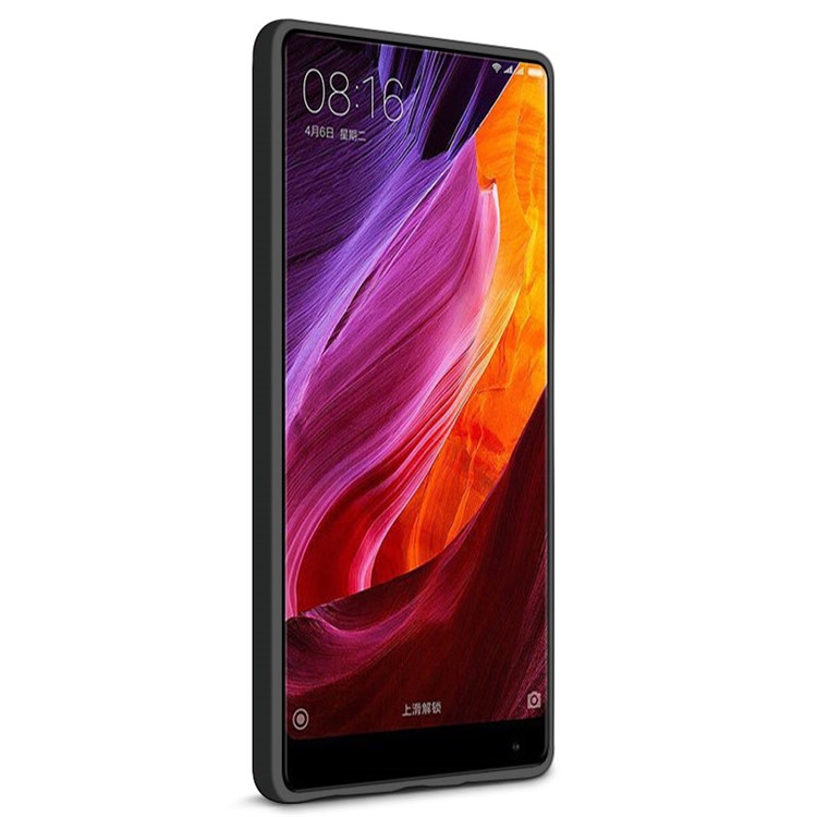 IMAK Skin Feel TPU Soft Phone Case + Screen Protector for Xiaomi Mi Mix - Metal Black-6
