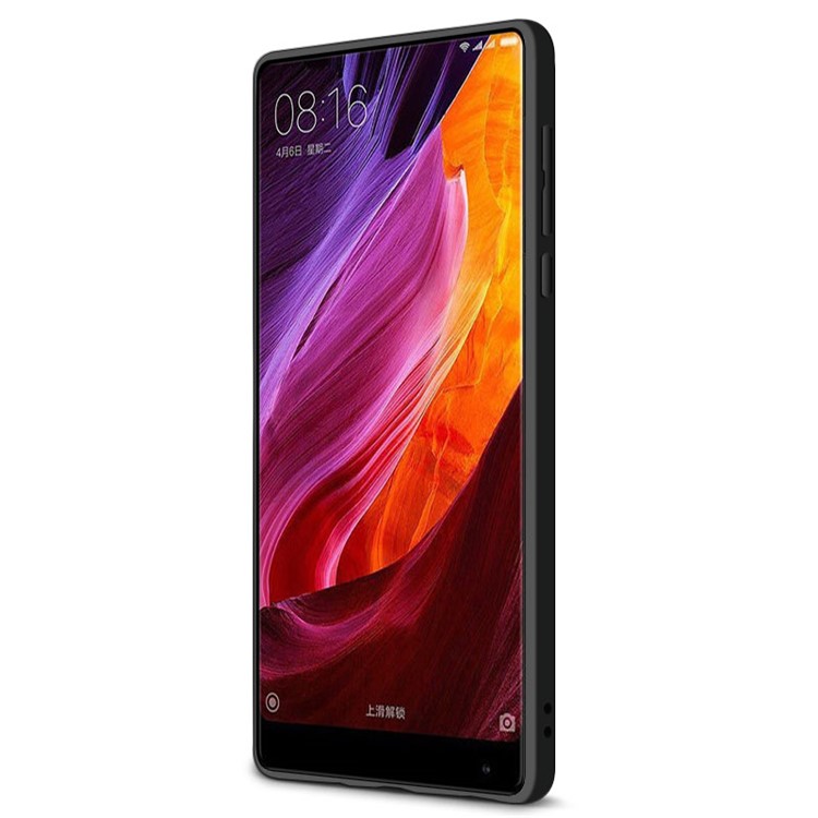 IMAK Skin Feel TPU Soft Phone Case + Screen Protector for Xiaomi Mi Mix - Metal Black-7