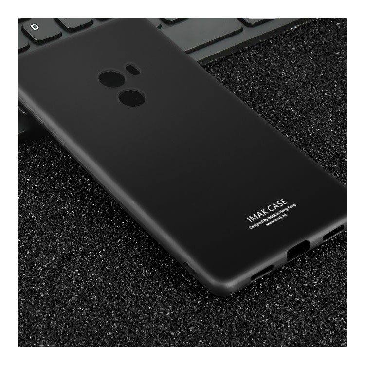 IMAK Skin Feel TPU Soft Phone Case + Screen Protector for Xiaomi Mi Mix - Metal Black-8
