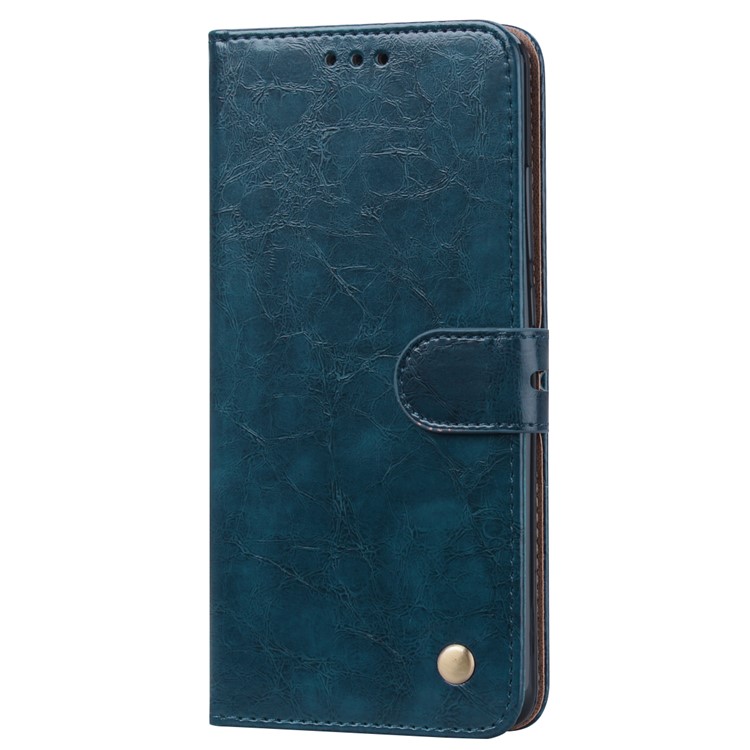 HAT PRINCE Vintage Style Oil Wax Leather Wallet Stand Case for Xiaomi Redmi K20 / Redmi K20 Pro / Mi 9T / Mi 9T Pro - Blue-2