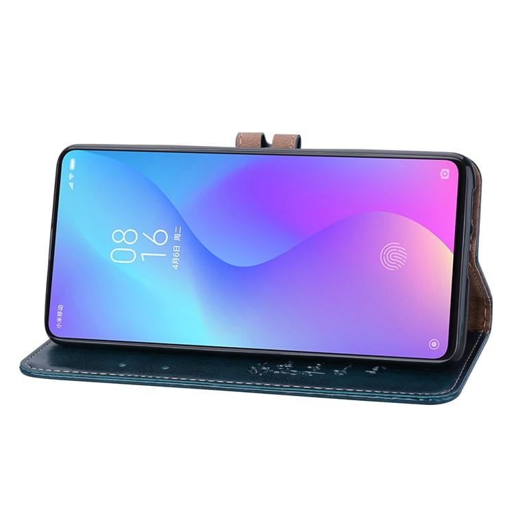 HAT PRINCE Vintage Style Oil Wax Leather Wallet Stand Case for Xiaomi Redmi K20 / Redmi K20 Pro / Mi 9T / Mi 9T Pro - Blue-5