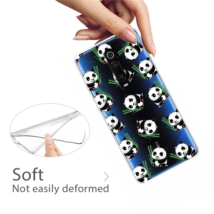 Pattern Printing Clear TPU Phone Case Cover for Xiaomi Redmi K20/K20 Pro/Xiaomi Mi 9T /Mi 9T Pro - Pandas-2