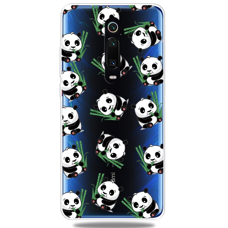 Pattern Printing Clear TPU Phone Case Cover for Xiaomi Redmi K20/K20 Pro/Xiaomi Mi 9T /Mi 9T Pro - Pandas-3