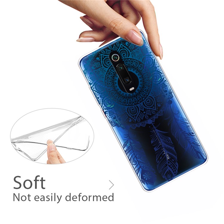 Pattern Printing Clear TPU Phone Case Cover for Xiaomi Redmi K20/K20 Pro/Xiaomi Mi 9T /Mi 9T Pro - Mandala-2