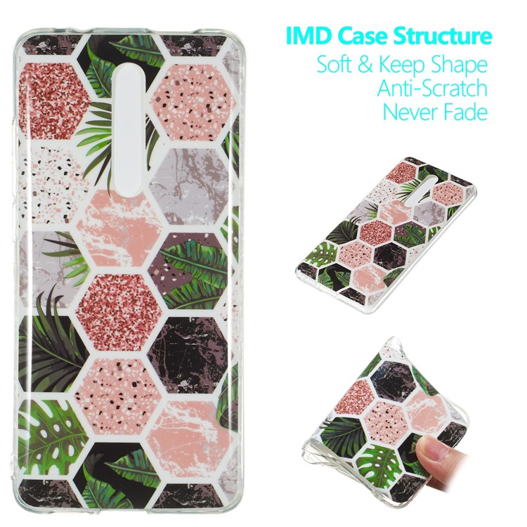 IMD Pattern Printing Soft TPU Phone Case for Xiaomi Redmi K20 - Honeycomb Geometric Pattern-1