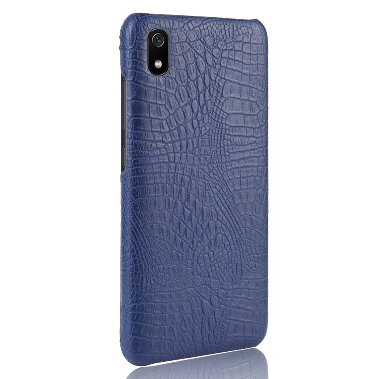 Crocodile Skin PU Leather Coated PC Casing for Xiaomi Redmi 7A - Dark Blue-3