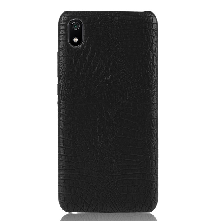 Crocodile Skin PU Leather Coated PC Casing for Xiaomi Redmi 7A - Black-2