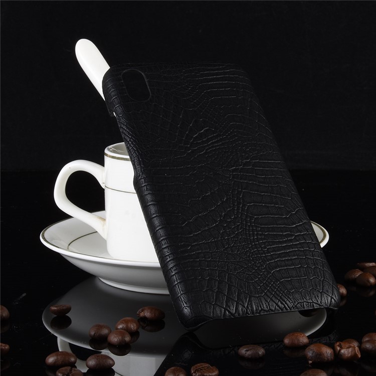 Crocodile Skin PU Leather Coated PC Casing for Xiaomi Redmi 7A - Black-4