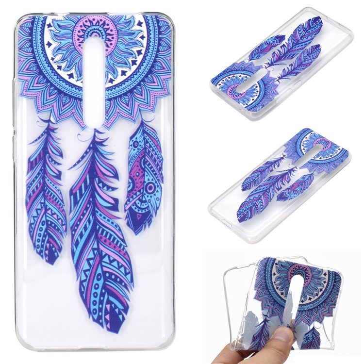 Padrão De Impressão TPU Shell Tampa Do Telefone Para Xiaomi Redmi K20 / Mi 9T / Redmi K20 Pro / Mi 9T Pro - Apanhador De Sonhos-1