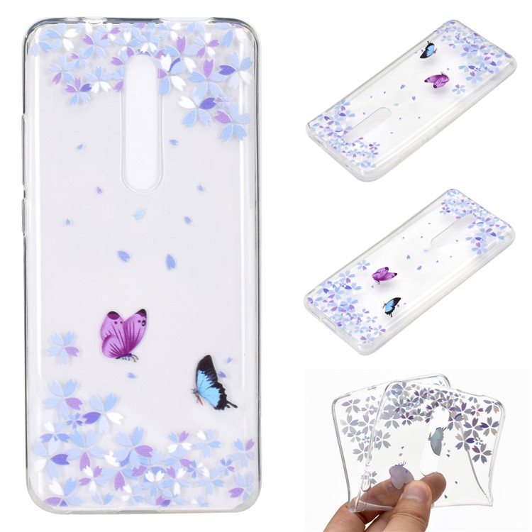 Pattern Printing TPU Phone Cover Shell for Xiaomi Redmi K20 / Mi 9T / Redmi K20 Pro / Mi 9T Pro - Two Butterflies-1