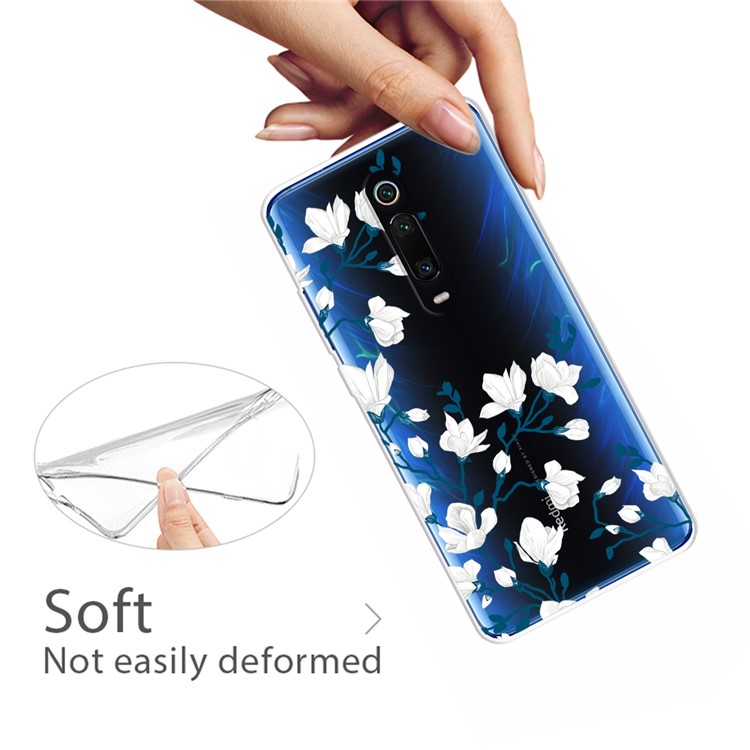 Pattern Printing TPU Case for Xiaomi Redmi K20 / Mi 9T / Redmi K20 Pro / Mi 9T Pro - White Flowers-4