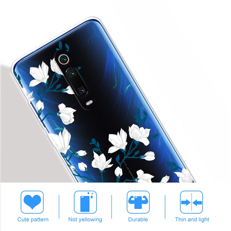 Pattern Printing TPU Case for Xiaomi Redmi K20 / Mi 9T / Redmi K20 Pro / Mi 9T Pro - White Flowers-5