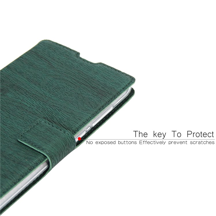 Wood Texture Leather Wallet Stand Case Cover for Xiaomi Redmi Note 7 / Note 7 Pro (India) / Note 7S - Green-4