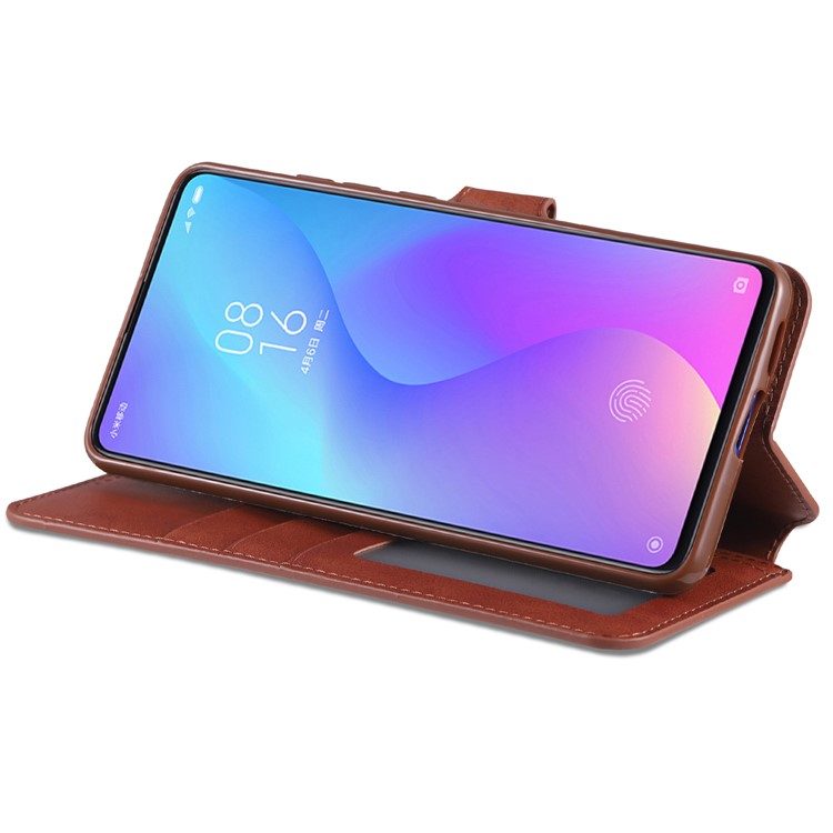 AZNS Leather Wallet Case for Xiaomi Redmi K20 / Mi 9T / Redmi K20 Pro / Mi 9T Pro - Brown-6