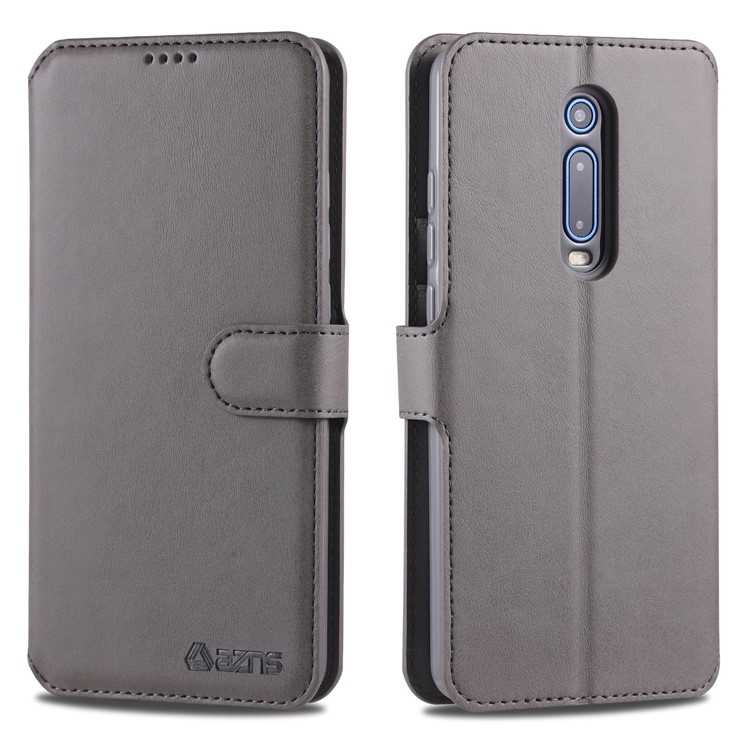 AZNS Leather Wallet Case for Xiaomi Redmi K20 / Mi 9T / Redmi K20 Pro / Mi 9T Pro - Grey-1