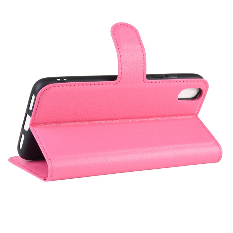 Litchi Texture Wallet PU Leather Stand Phone Casing for Xiaomi Redmi 7A - Rose-5