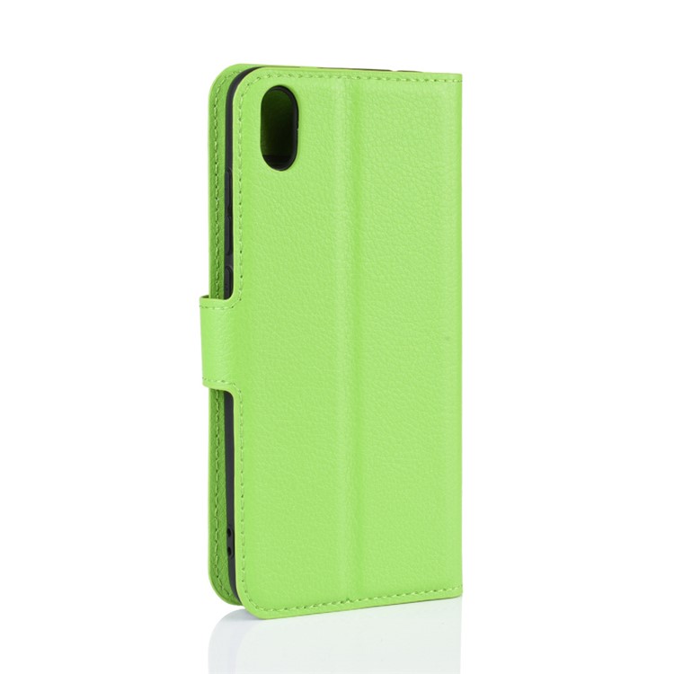 Litchi Texture Wallet PU Leather Stand Phone Casing for Xiaomi Redmi 7A - Green-6