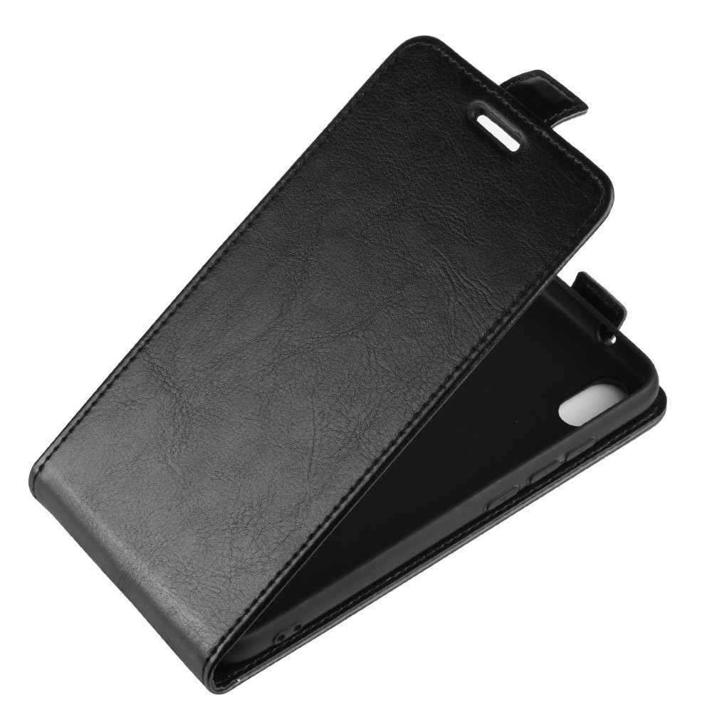 Crazy Horse Texture Vertical Flip Leather Card Holder Protective Phone Shell for Xiaomi Redmi 7A - Black-3