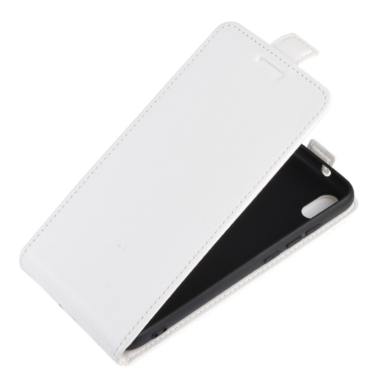 Crazy Horse Texture Vertical Flip Leather Card Holder Protective Phone Shell for Xiaomi Redmi 7A - White-3