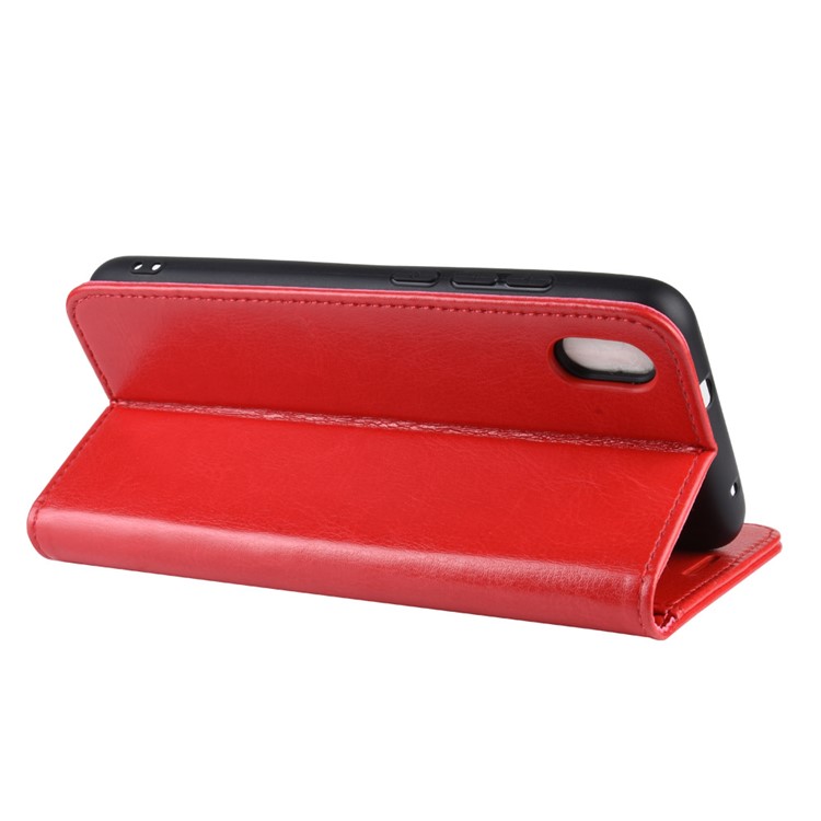 Crazy Horse PU Leather Stand Wallet Flip Protective Phone Casing for Xiaomi Redmi 7A - Red-6