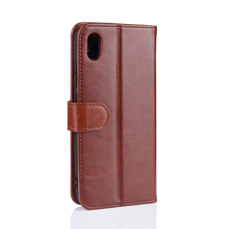 Crazy Horse PU Leather Stand Wallet Flip Protective Phone Casing for Xiaomi Redmi 7A - Brown-7