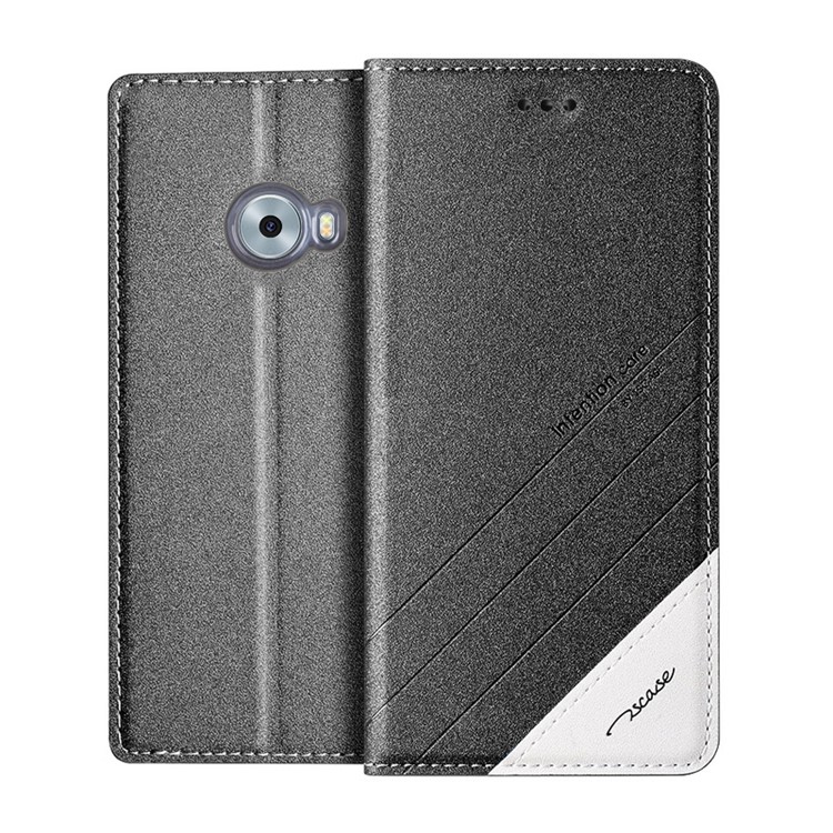 TSCASE Sand-like Matte PU Leather Stand Case for Xiaomi Mi Note 2 - Dark Grey-1