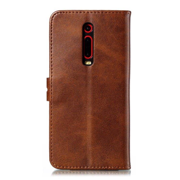 Imprinted Cat Style Leather Wallet Phone Cover for Xiaomi Redmi K20 / Mi 9T / Redmi K20 Pro / Mi 9T Pro - Dark Brown-3