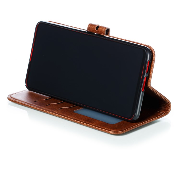 Imprinted Cat Style Leather Wallet Phone Cover for Xiaomi Redmi K20 / Mi 9T / Redmi K20 Pro / Mi 9T Pro - Dark Brown-6