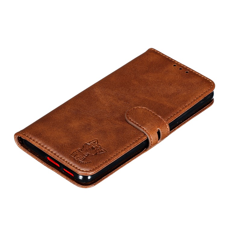 Imprinted Cat Style Leather Wallet Phone Cover for Xiaomi Redmi K20 / Mi 9T / Redmi K20 Pro / Mi 9T Pro - Dark Brown-7