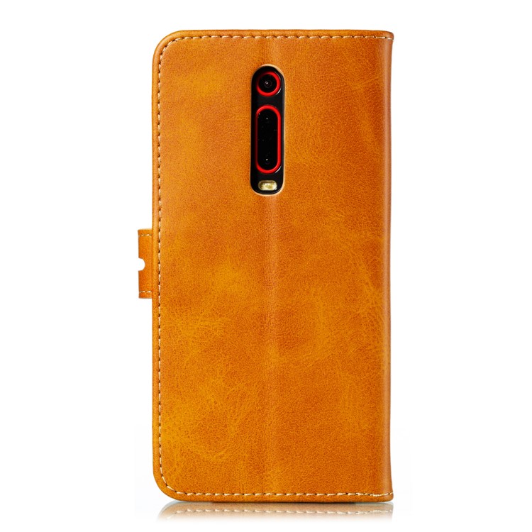 Imprinted Cat Style Leather Wallet Phone Cover for Xiaomi Redmi K20 / Mi 9T / Redmi K20 Pro / Mi 9T Pro - Light Brown-3