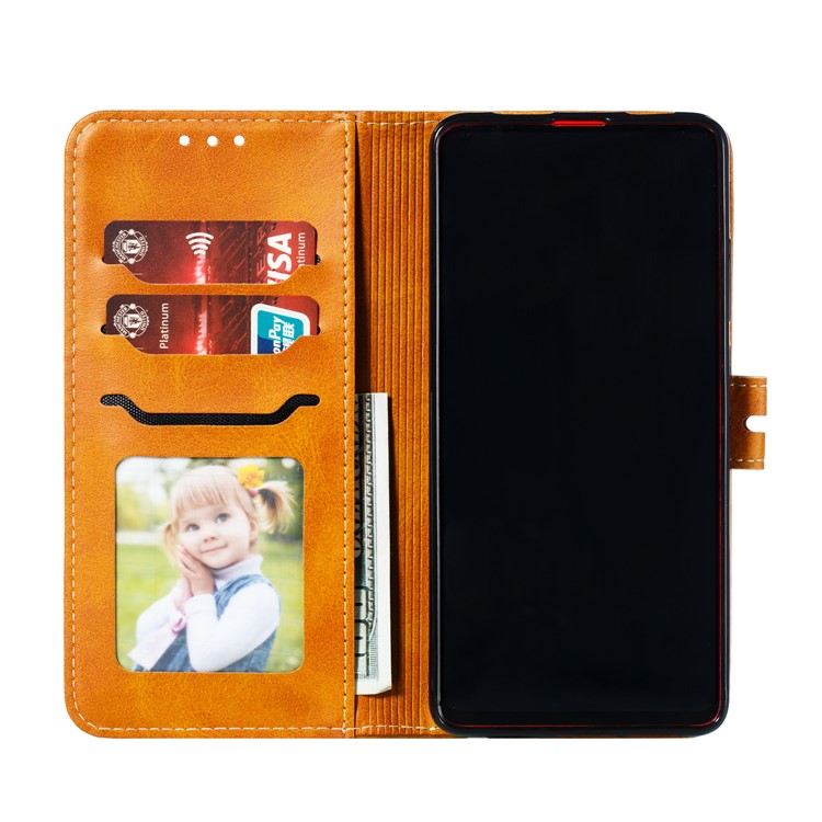 Imprinted Cat Style Leather Wallet Phone Cover for Xiaomi Redmi K20 / Mi 9T / Redmi K20 Pro / Mi 9T Pro - Light Brown-4