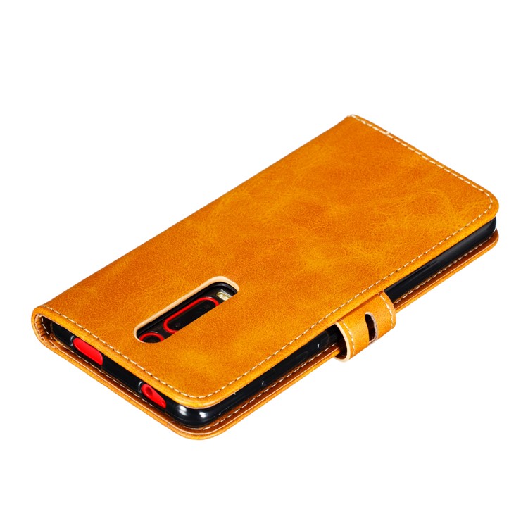 Imprinted Cat Style Leather Wallet Phone Cover for Xiaomi Redmi K20 / Mi 9T / Redmi K20 Pro / Mi 9T Pro - Light Brown-8