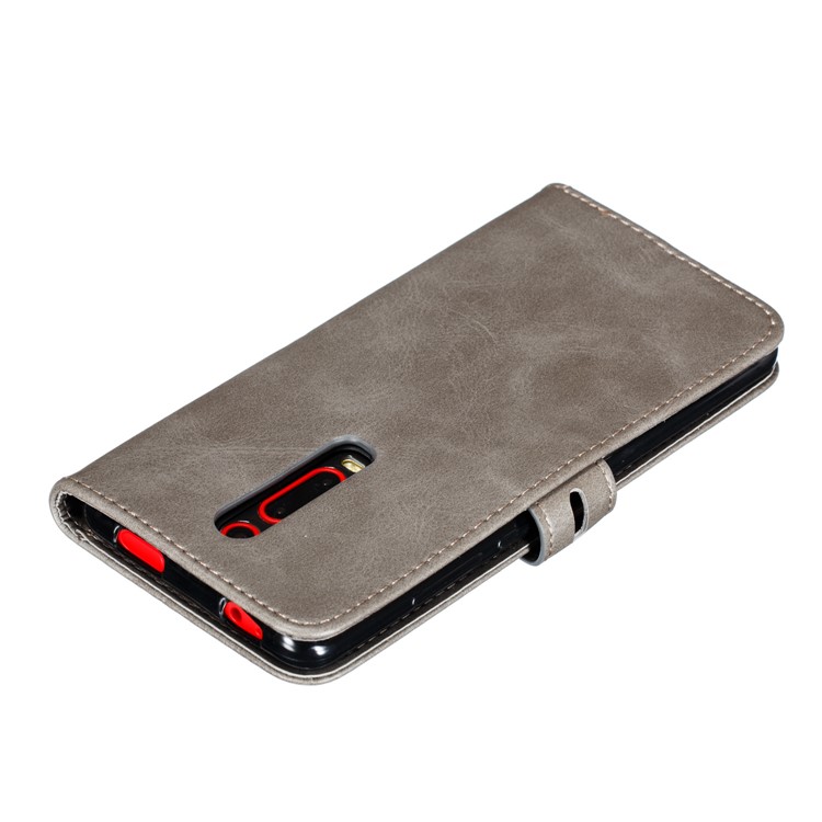 Imprinted Cat Style Leather Wallet Phone Cover for Xiaomi Redmi K20 / Mi 9T / Redmi K20 Pro / Mi 9T Pro - Grey-8