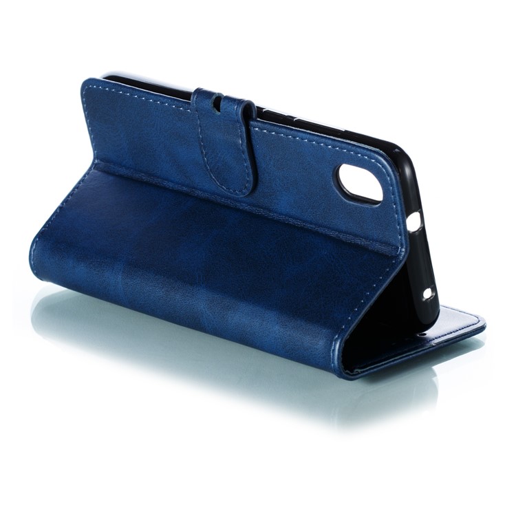 Aufgedruckte Katze Muster Leder Brieftasche Ständer Fall Für Xiaomi Redmi 7A - Blau-5