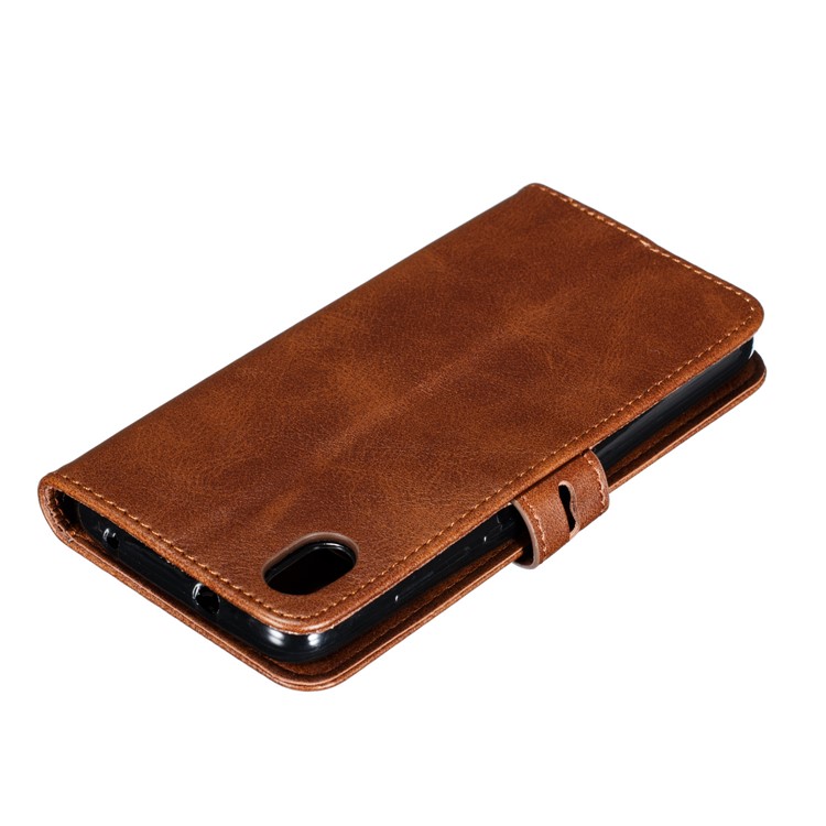 Imprinted Cat Pattern Leather Wallet Stand Case for Xiaomi Redmi 7A - Coffee-8
