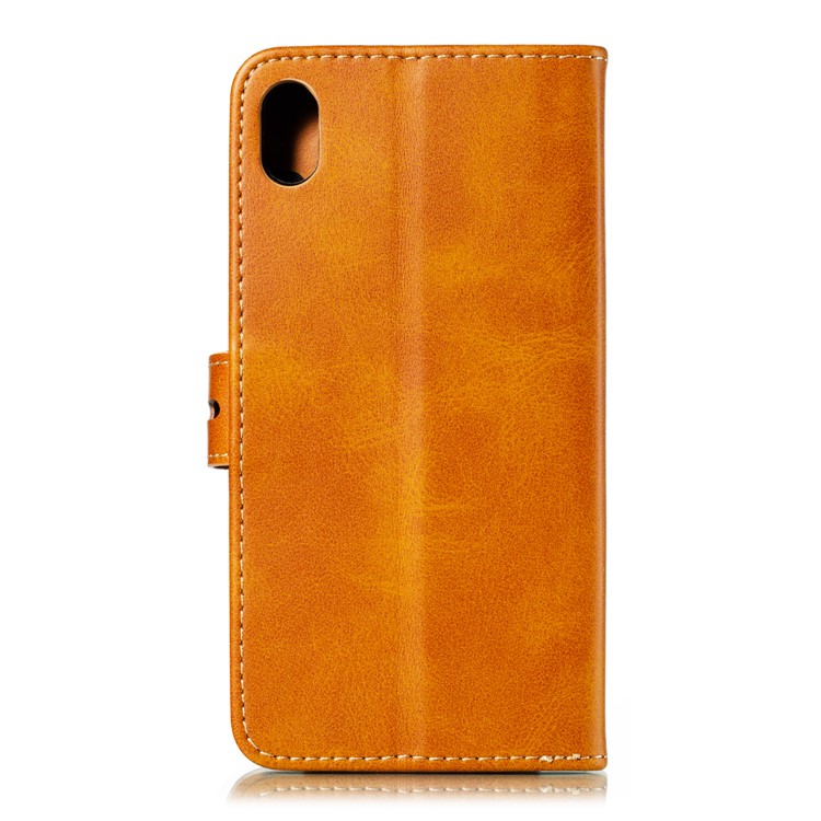 Imprinted Cat Pattern Leather Wallet Stand Case for Xiaomi Redmi 7A - Brown-3
