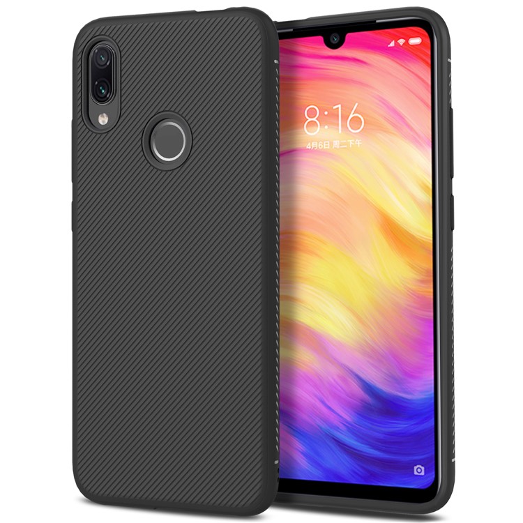 LENUO Twill Texture TPU Case for Xiaomi Redmi Note 7 / Note 7 Pro (India) / Note 7S - Black-4