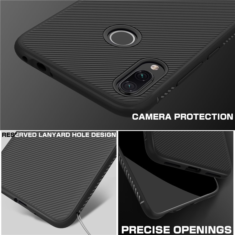 LENUO Twill Texture TPU Case for Xiaomi Redmi Note 7 / Note 7 Pro (India) / Note 7S - Black-6