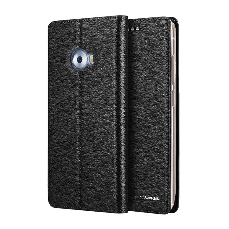 TSCASE Litchi Full Grain Genuine Leather Stand Case for Xiaomi Mi Note 2 - Black-3