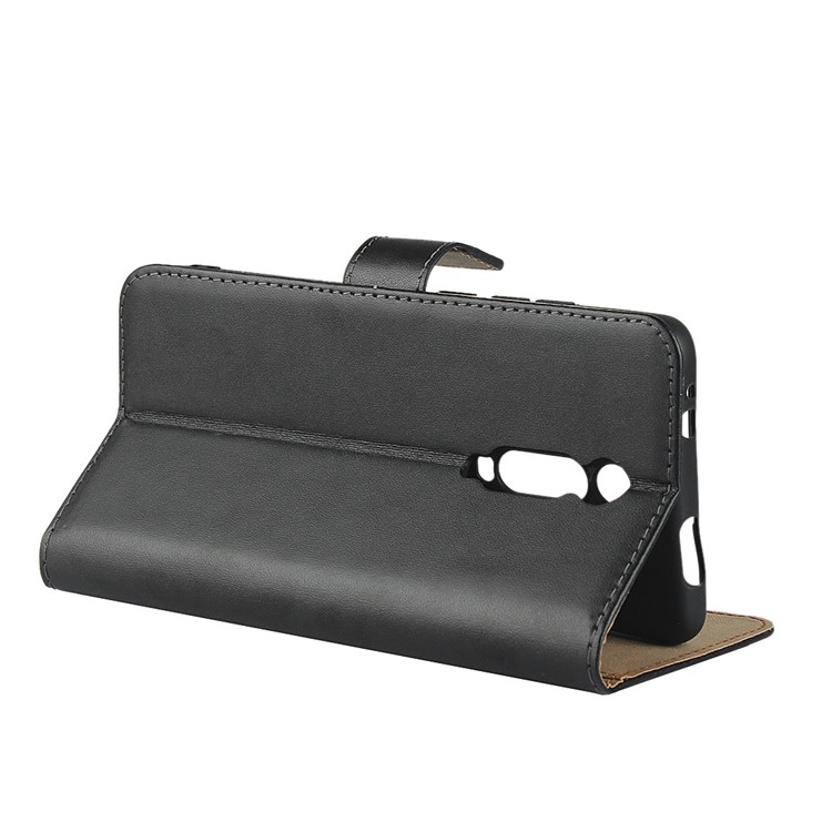 Echtes Leder Brieftasche Ständer Fall Für Xiaomi Redmi K20 / Mi 9T / Redmi K20 Pro / Mi 9T Pro - Schwarz-6